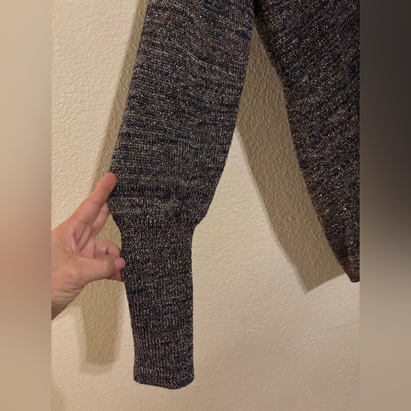 Cyrus Sweater Metallic Tunic Hi /Low Knit Pullover - Picture 5 of 16